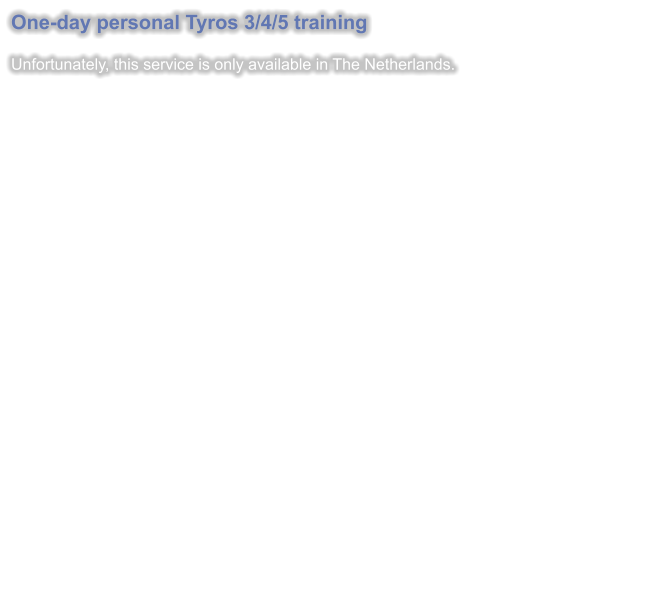 One-day personal Tyros 3/4/5 training  Unfortunately, this service is only available in The Netherlands.